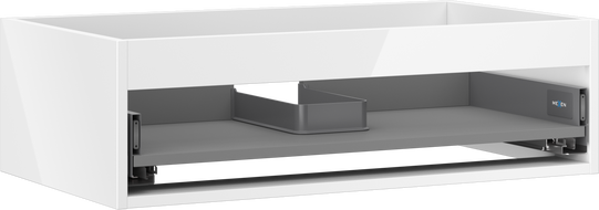 Mexen Box-A Korpus des Waschtischunterschranks 80 cm, 1 Schublade, weiß glänzend - 91AX0-0800-235-1-00
