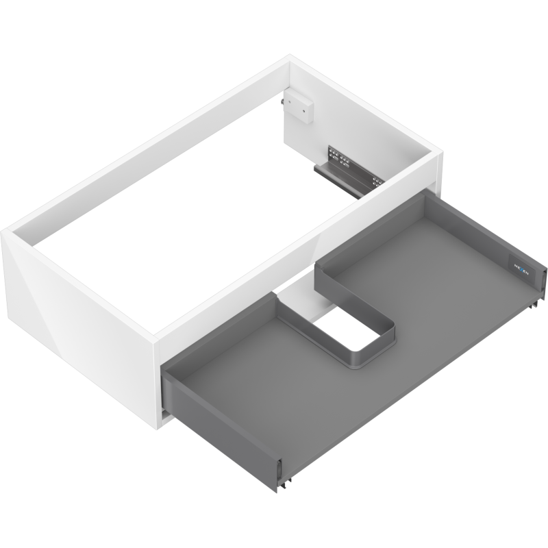 Mexen Box-A cuerpo de gabinete de lavabo 80 cm, 1 cajón, blanco brillante - 91AX0-0800-235-1-00