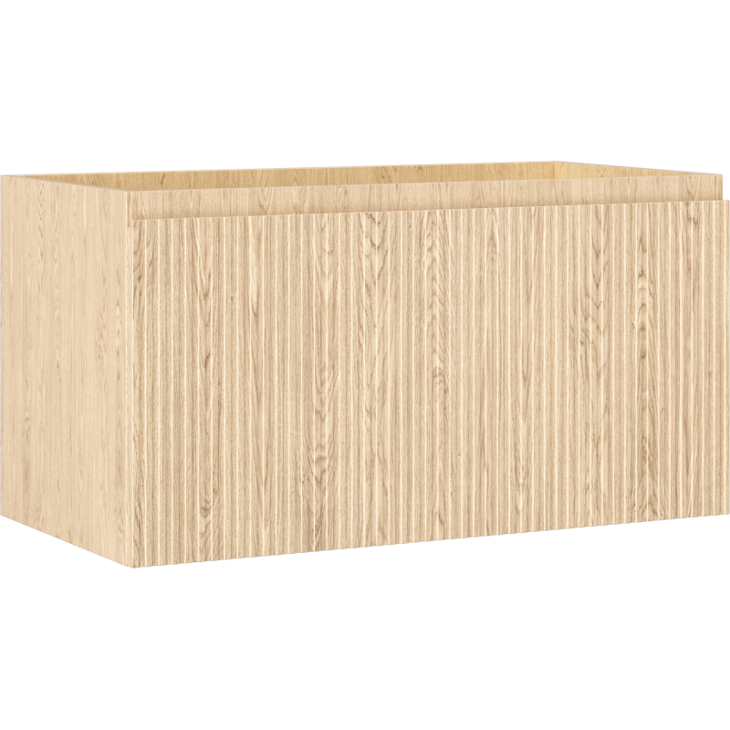 Mexen Rivel Badezimmer-Unterschrank 90 cm, 1 Schublade, gerillt, Eiche - 91A20-09047-1-BF81