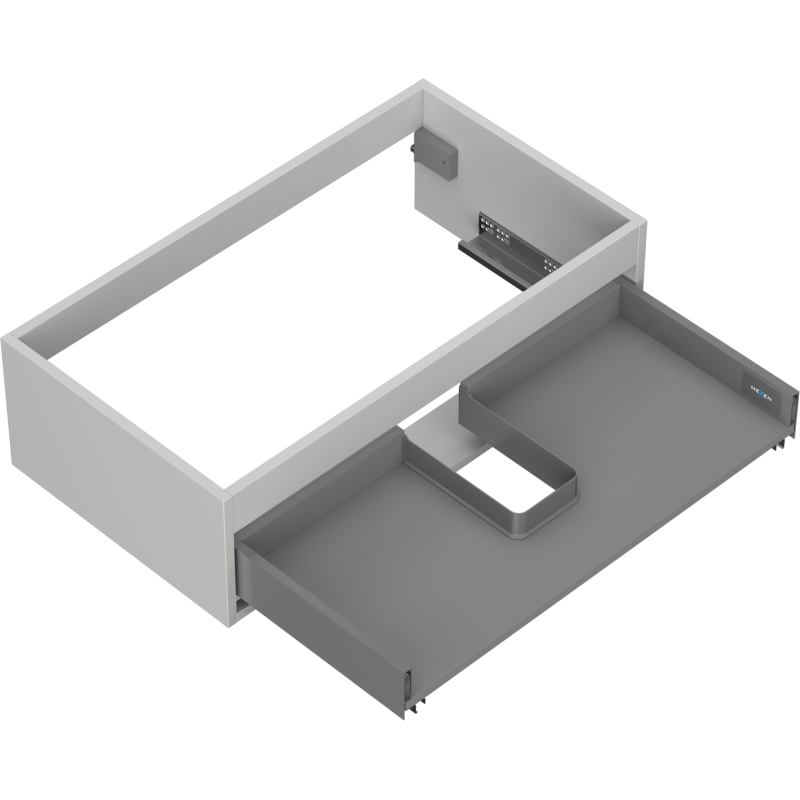 Mexen Box-A kastlichaam voor wastafelonderkast 80 cm, 1 lade, grijs mat - 91AX0-0800-235-1-62