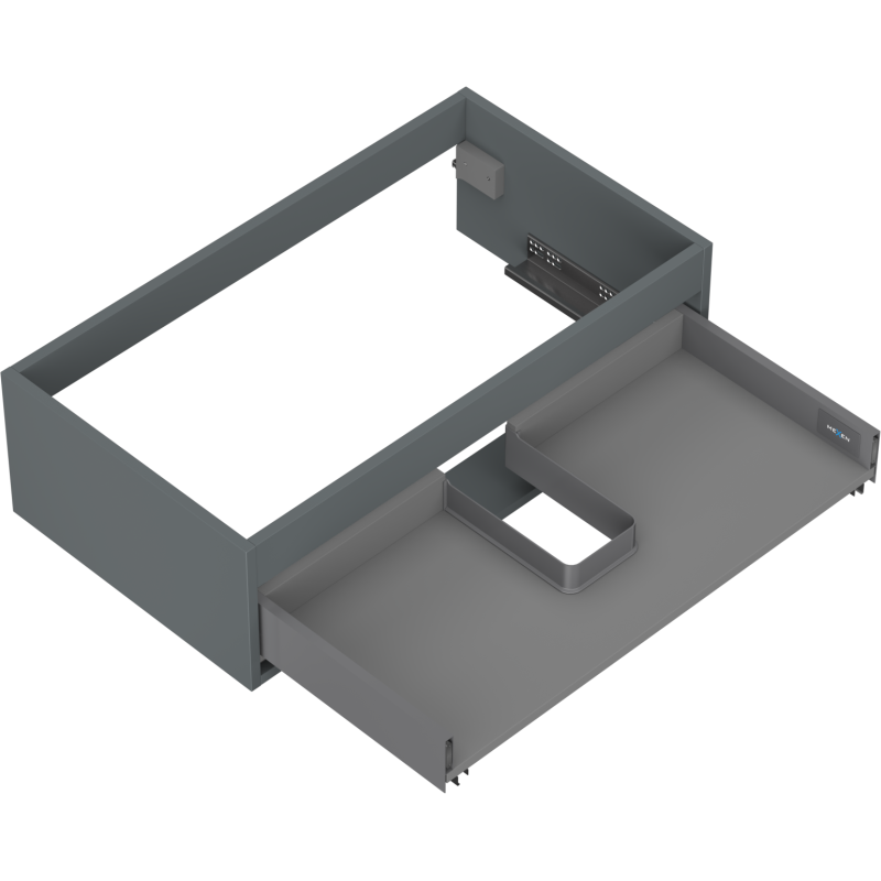 Mexen Box-A corpo de armário de lavatório 80 cm, 1 gaveta, grafite mate - 91AX0-0800-235-1-66
