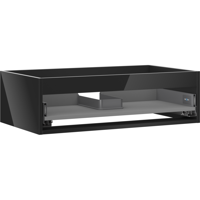 Mexen Box-A corpo del mobiletto sottolavabo 80 cm, 1 cassetto, nero lucido - 91AX0-0800-235-1-70