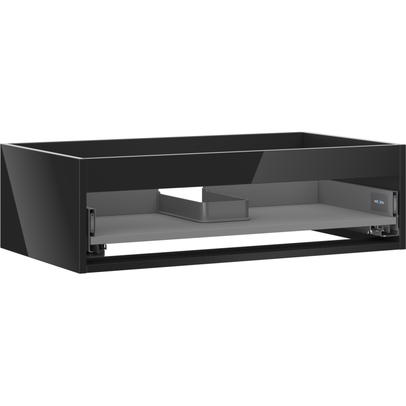 Mexen Box-A Korpus vom Unterschrank 80 cm, 1 Schublade, Schwarz glänzend - 91AX0-0800-235-1-70