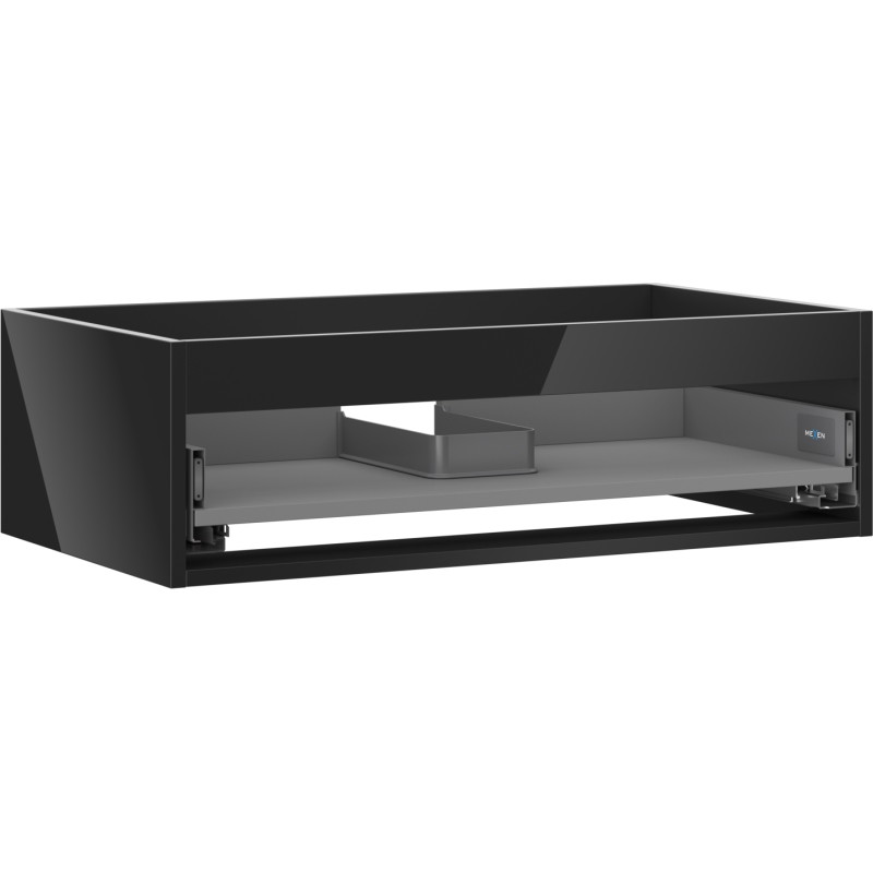 Mexen Box-A valamualuse kapi korpus 80 cm, 1 sahtel, must läikiv - 91AX0-0800-235-1-70