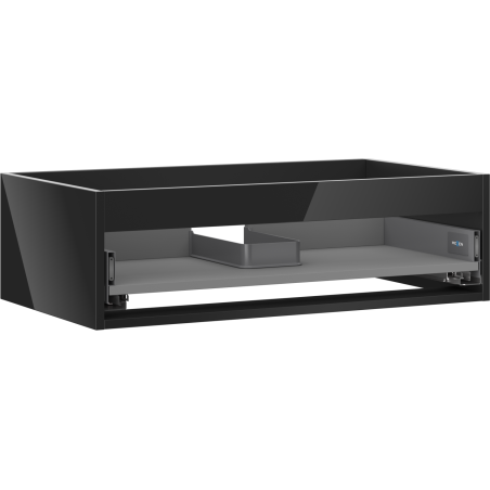 Mexen Box-A Korpus vom Unterschrank 80 cm, 1 Schublade, Schwarz glänzend - 91AX0-0800-235-1-70