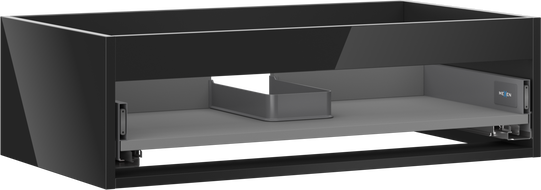 Mexen Box-A valamualuse kapi korpus 80 cm, 1 sahtel, must läikiv - 91AX0-0800-235-1-70