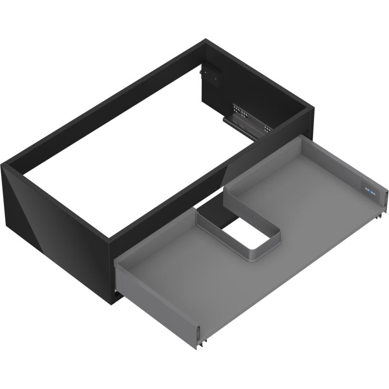Mexen Box-A kastframe voor wastafelmeubel 80 cm, 1 lade, zwart glans - 91AX0-0800-235-1-70