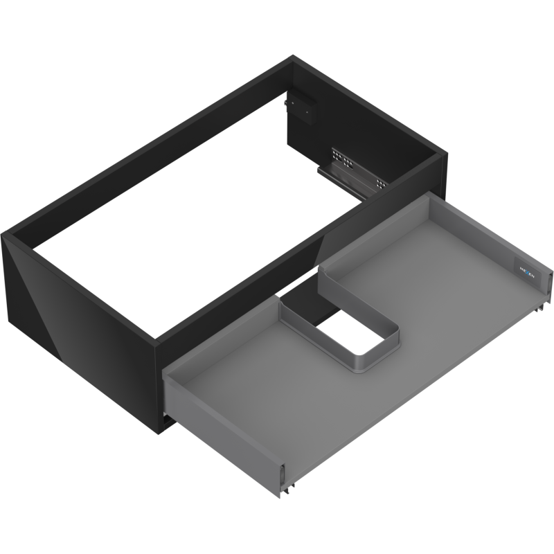 Mexen Box-A korpus szafki podumywalkowej 80 cm, 1 szuflada, czarny połysk - 91AX0-0800-235-1-70