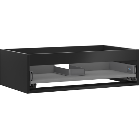 Mexen Box-A struttura del mobile sotto-lavabo 80 cm, 1 cassetto, nero opaco - 91AX0-0800-235-1-71