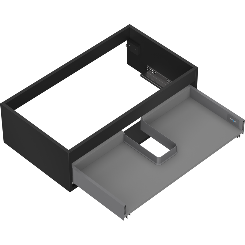 Mexen Box-A corps de meuble sous-lavabo 80 cm, 1 tiroir, noir mat - 91AX0-0800-235-1-71