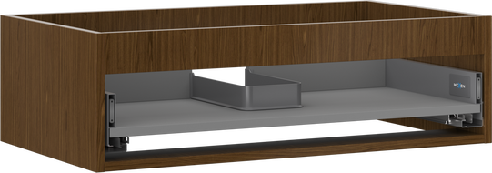 Mexen Box-A cuerpo de mueble bajo lavabo 80 cm, 1 cajón, nogal - 91AX0-0800-235-1-86