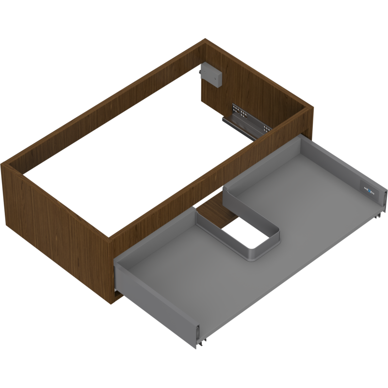 Mexen Box-A cabinet body for washbasin 80 cm, 1 drawer, walnut - 91AX0-0800-235-1-86