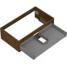 Mexen Box-A cuerpo de mueble bajo lavabo 80 cm, 1 cajón, nogal - 91AX0-0800-235-1-86