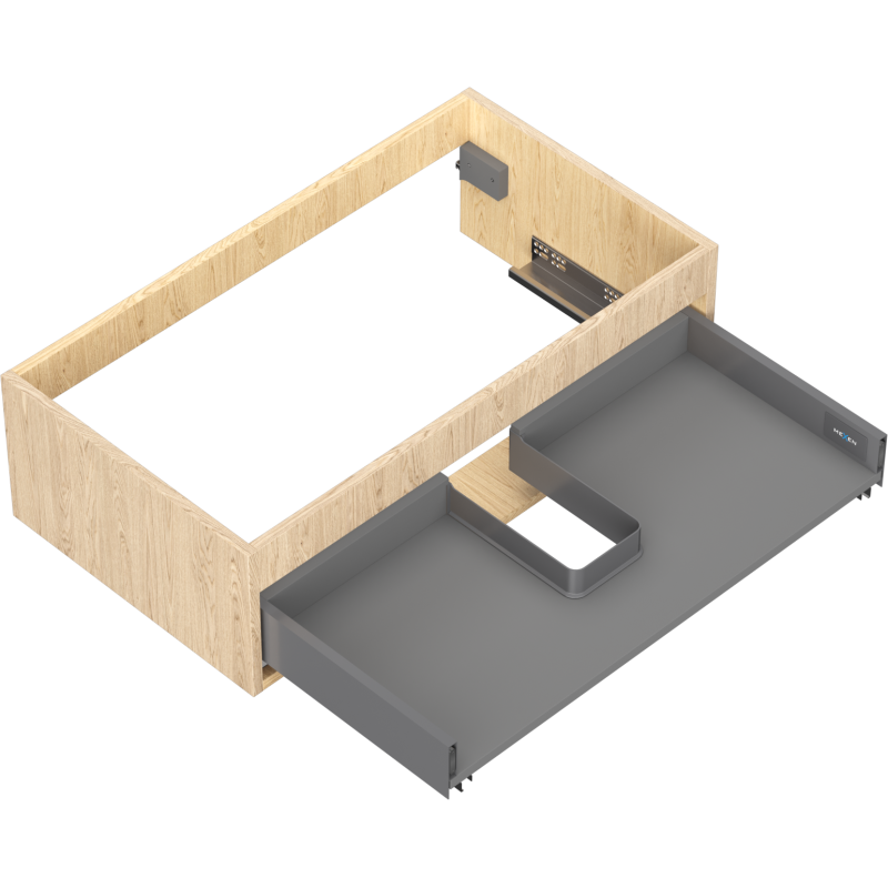 Mexen Box-A corpo do armário para lavatório 80 cm, 1 gaveta, carvalho - 91AX0-0800-235-1-81