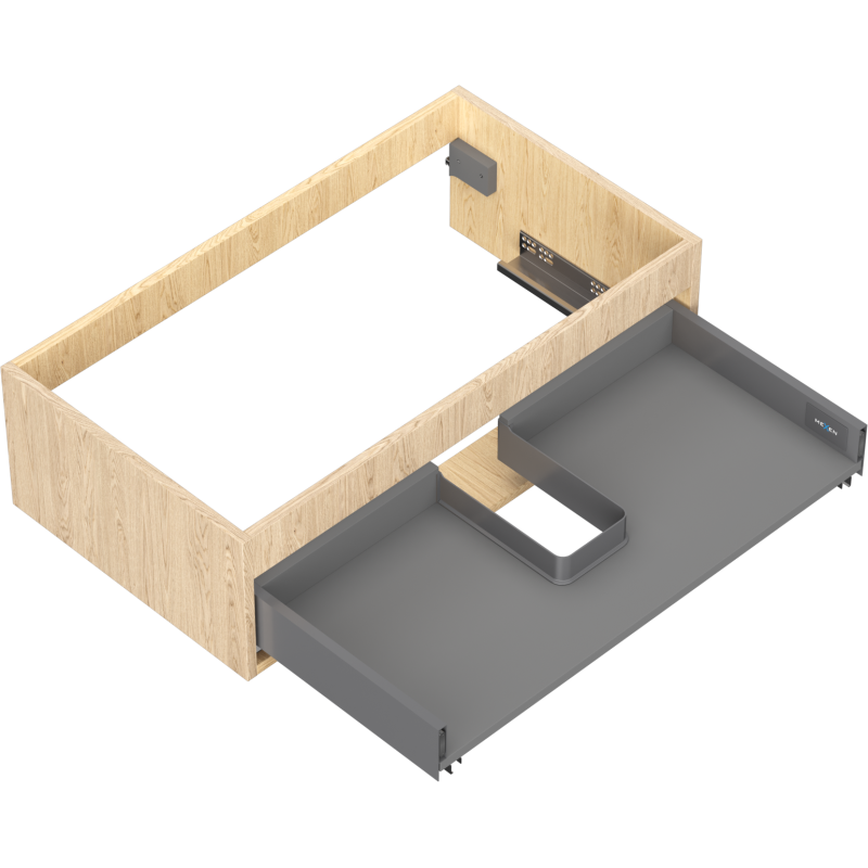 Mexen Box-A Korpus des Waschbeckenunterschranks 80 cm, 1 Schublade, Eiche - 91AX0-0800-235-1-81
