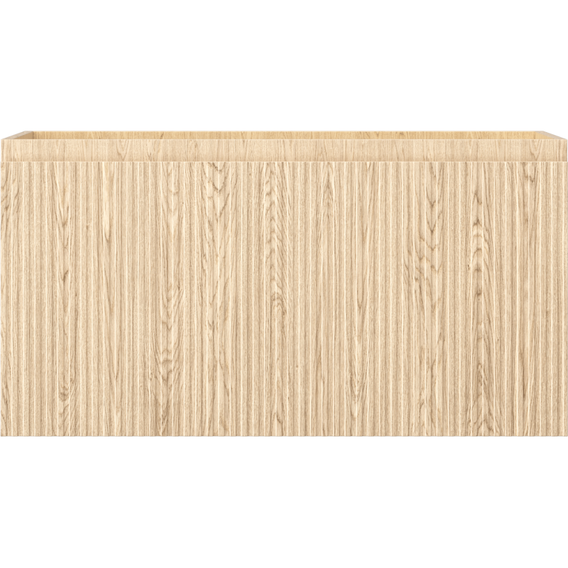 Mexen Rivel bathroom cabinet for washbasin 90 cm, 1 drawer, ridged, oak - 91A20-09047-1-BF81