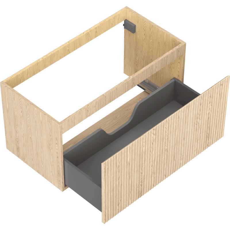 Mexen Rivel mobile da bagno sottolavabo 90 cm, 1 cassetto, scanalato, rovere - 91A20-09047-1-BF81