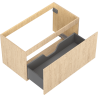 Mexen Rivel Badezimmer-Unterschrank 90 cm, 1 Schublade, gerillt, Eiche - 91A20-09047-1-BF81