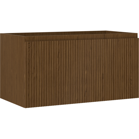 Mexen Rivel Badezimmer-Unterschrank 90 cm, 1 Schublade, gerillt, Nussbaum - 91A20-09047-1-BF86