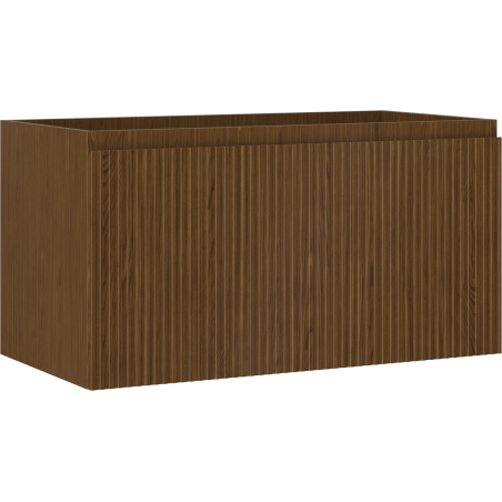 Mexen Rivel mobiletto da bagno sotto lavabo 90 cm, 1 cassetto, scanalato, noce - 91A20-09047-1-BF86