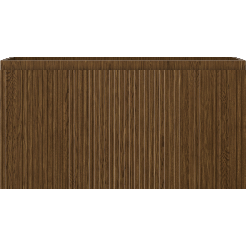 Mexen Rivel badkamerkast onder wastafel 90 cm, 1 lade, gegroefd, walnoot - 91A20-09047-1-BF86