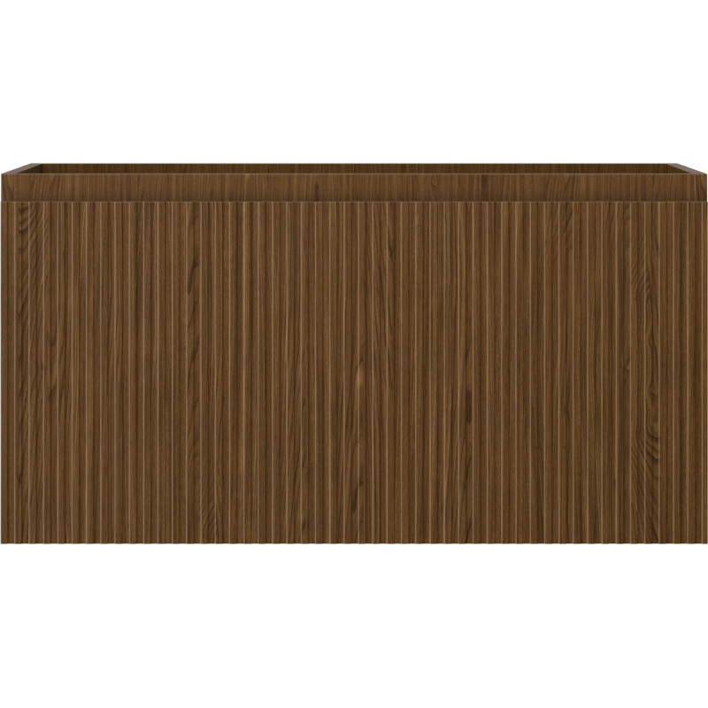 Mexen Rivel Buedemëbel fir Waschbecken 90 cm, 1 Schublade, geriffelt, Nëss - 91A20-09047-1-BF86