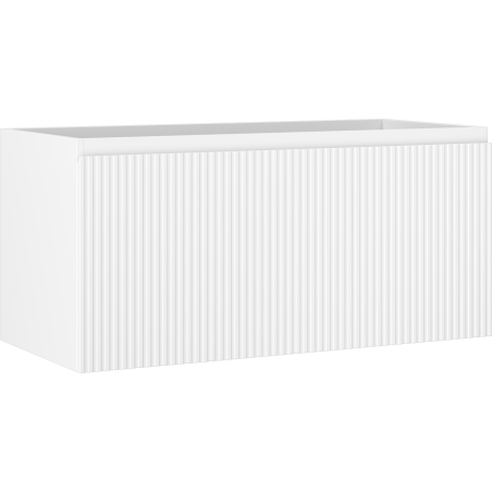 Mexen Rivel szafka łazienkowa podumywalkowa 100 cm, 1 szuflada, ryflowana , biała mat - 91A20-10047-1-BF01