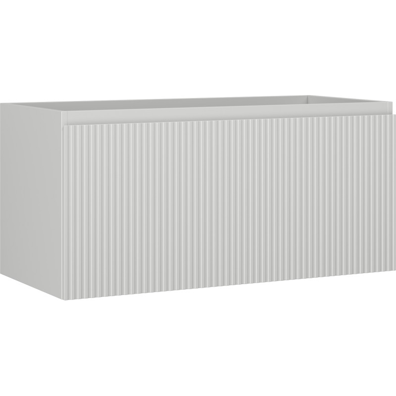 Mexen Rivel kupaonski ormarić za umivaonik 100 cm, 1 ladica, s utorima, sivi mat - 91A20-10047-1-BF62