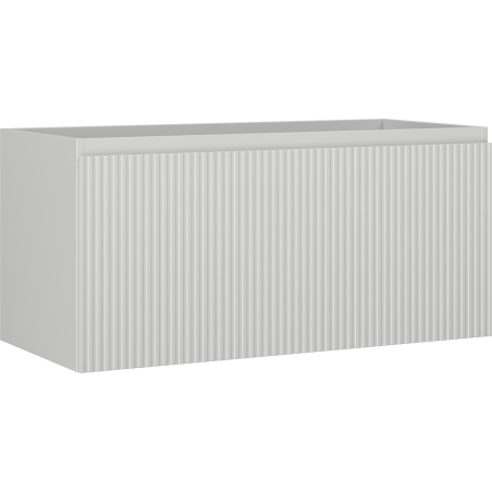 Mexen Rivel Badezimmerschrank für Waschbecken 100 cm, 1 Schublade, geriffelt, grau matt - 91A20-10047-1-BF62