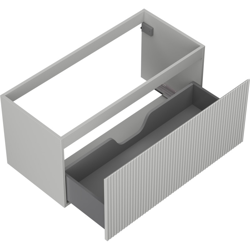 Mexen Rivel vannitoakapp valamu alla 100 cm, 1 sahtel, sooniline, hall matt - 91A20-10047-1-BF62