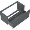 Mexen Rivel meuble de salle de bains sous vasque 100 cm, 1 tiroir, rainuré, graphite mat - 91A20-10047-1-BF66