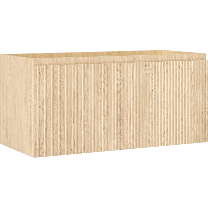 Mexen Rivel badkamerkastje voor wastafel 100 cm, 1 lade, gefreesd, eiken - 91A20-10047-1-BF81