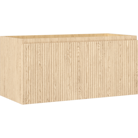 Mexen Rivel mueble de baño bajo lavabo de 100 cm, 1 cajón, acanalado, roble - 91A20-10047-1-BF81