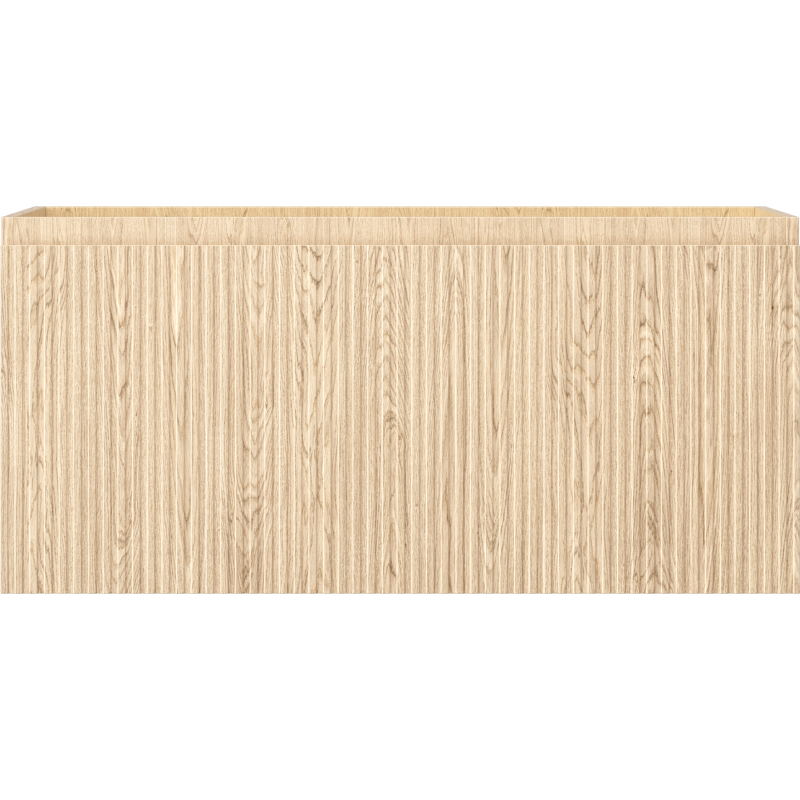 Mexen Rivel Badezimmerschrank Waschtischunterschrank 100 cm, 1 Schublade, geriffelt, Eiche - 91A20-10047-1-BF81