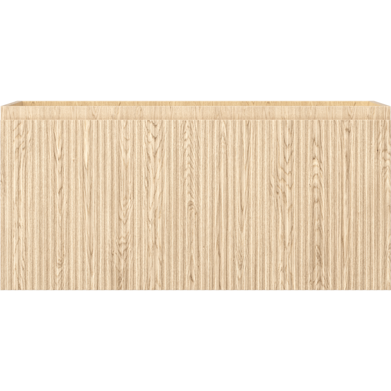 Mexen Rivel mueble de baño bajo lavabo de 100 cm, 1 cajón, acanalado, roble - 91A20-10047-1-BF81