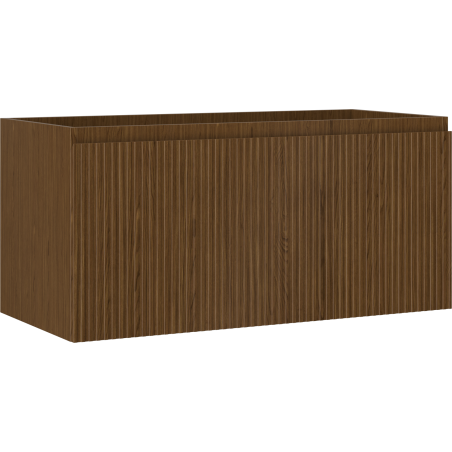 Mexen Rivel badkamerkast onder wastafel 100 cm, 1 lade, gegolfd, notenhout - 91A20-10047-1-BF86