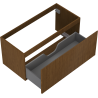 Mexen Rivel badkamerkast onder wastafel 100 cm, 1 lade, gegolfd, notenhout - 91A20-10047-1-BF86