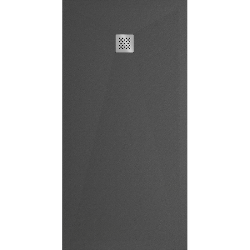 Mexen Stone+ rechthoekige composiet douchebak 160 x 90 cm, antraciet - 44719016