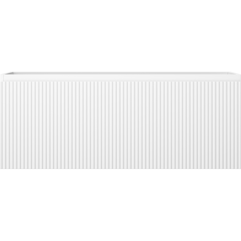 Mexen Rivel 120 cm Bathroom Cabinet, 1 Drawer, Fluted, White Matte - 91A20-12047-1-BF01