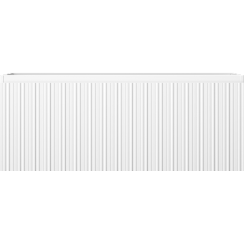 Mexen Rivel armário de casa de banho de 120 cm, 1 gaveta, canelado, branco mate - 91A20-12047-1-BF01