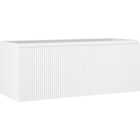 Mexen Rivel 120 cm Bathroom Cabinet, 1 Drawer, Fluted, White Matte - 91A20-12047-1-BF01