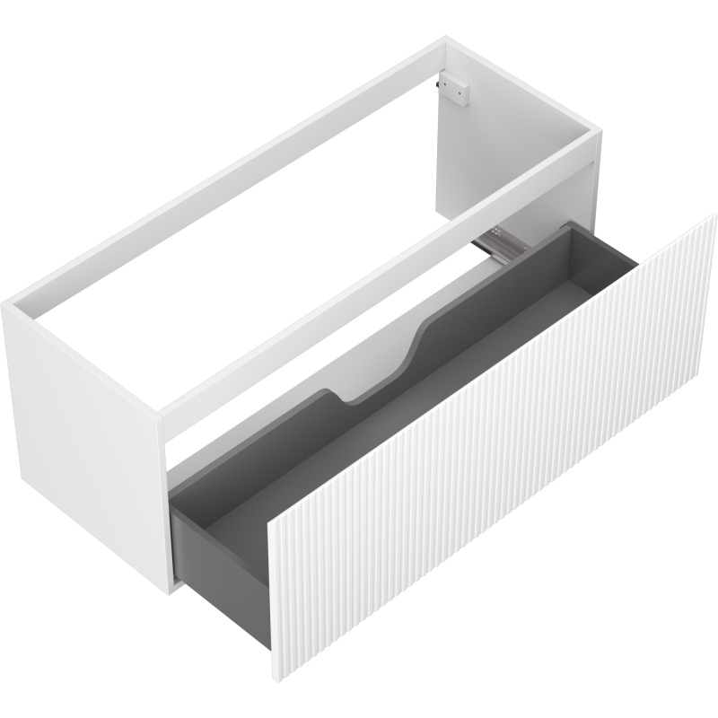 Mexen Rivel mueble de baño bajo lavabo 120 cm, 1 cajón, ranurado, blanco mate - 91A20-12047-1-BF01