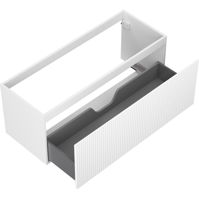 Mexen Rivel vannitoakapp kraanikausi jaoks 120 cm, 1 sahtel, sooniline, valge matt - 91A20-12047-1-BF01