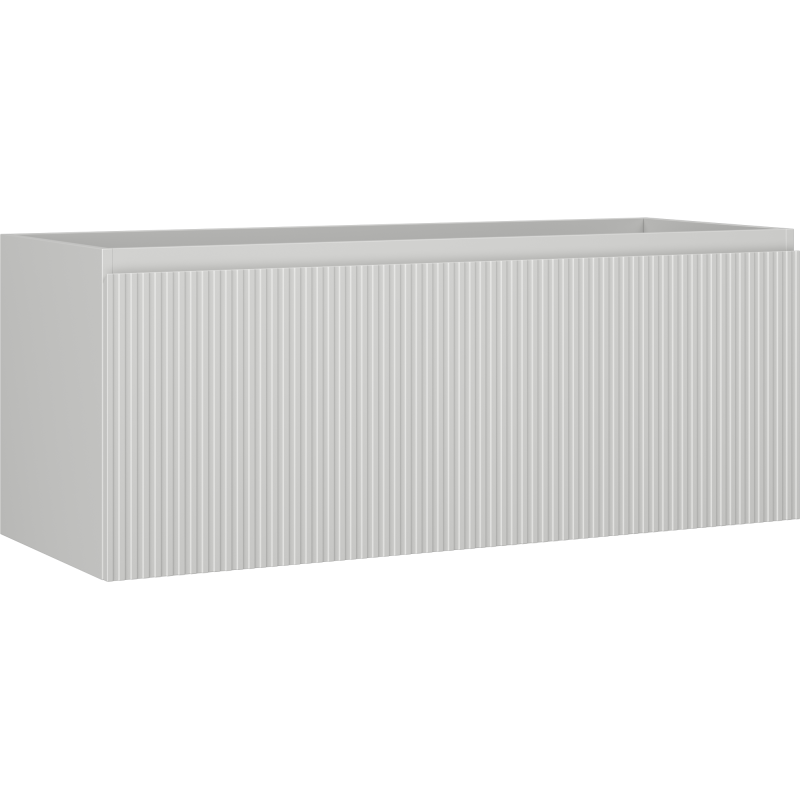 Mexen Rivel Badezimmerschrank für Waschbecken 120 cm, 1 Schublade, geriffelt, grau matt - 91A20-12047-1-BF62