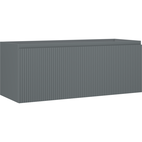 Mexen Rivel Badezimmerschrank für Waschbecken 120 cm, 1 Schublade, geriffelt, Graphit matt - 91A20-12047-1-BF66