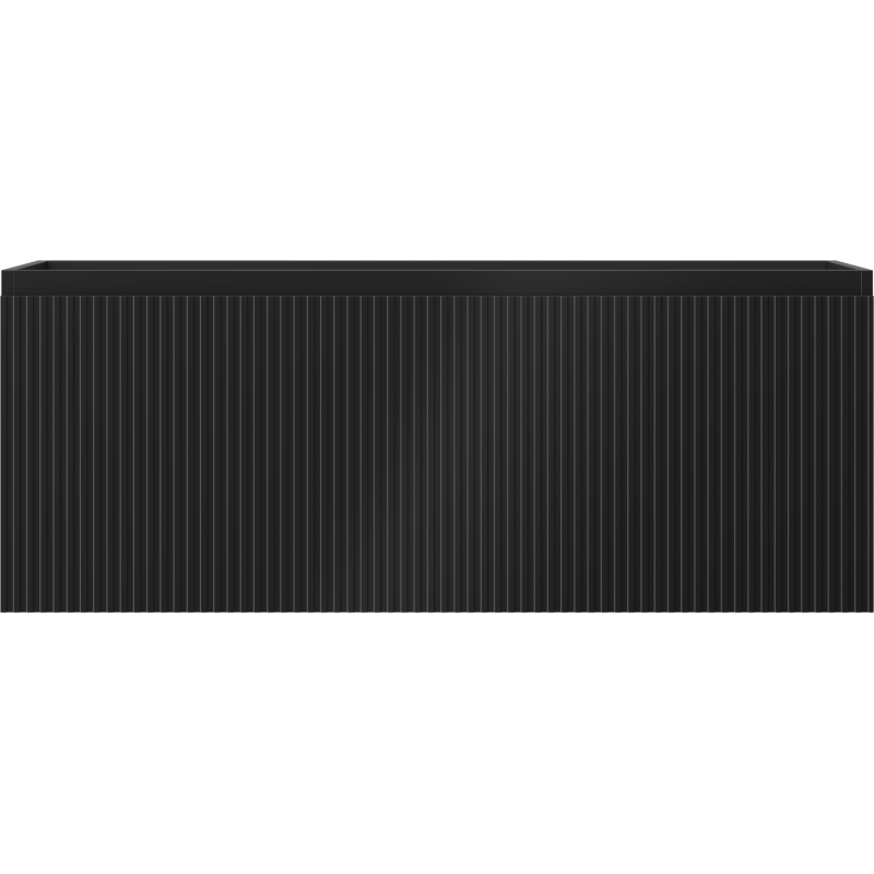 Mexen Rivel makuuhuoneen pesuallaskaappi 120 cm, 1 laatikko, uritettu, musta matta - 91A20-12047-1-BF71