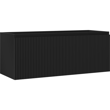 Mexen Rivel Badezimmerunterschrank 120 cm, 1 Schublade, geriffelt, schwarz matt - 91A20-12047-1-BF71