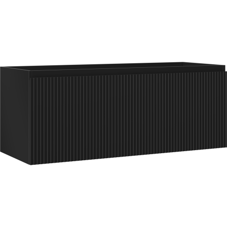 Mexen Rivel kopalniška omarica pod umivalnik 120 cm, 1 predal, rebrasta, črna mat - 91A20-12047-1-BF71