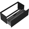Mexen Rivel Badezimmerunterschrank 120 cm, 1 Schublade, geriffelt, schwarz matt - 91A20-12047-1-BF71