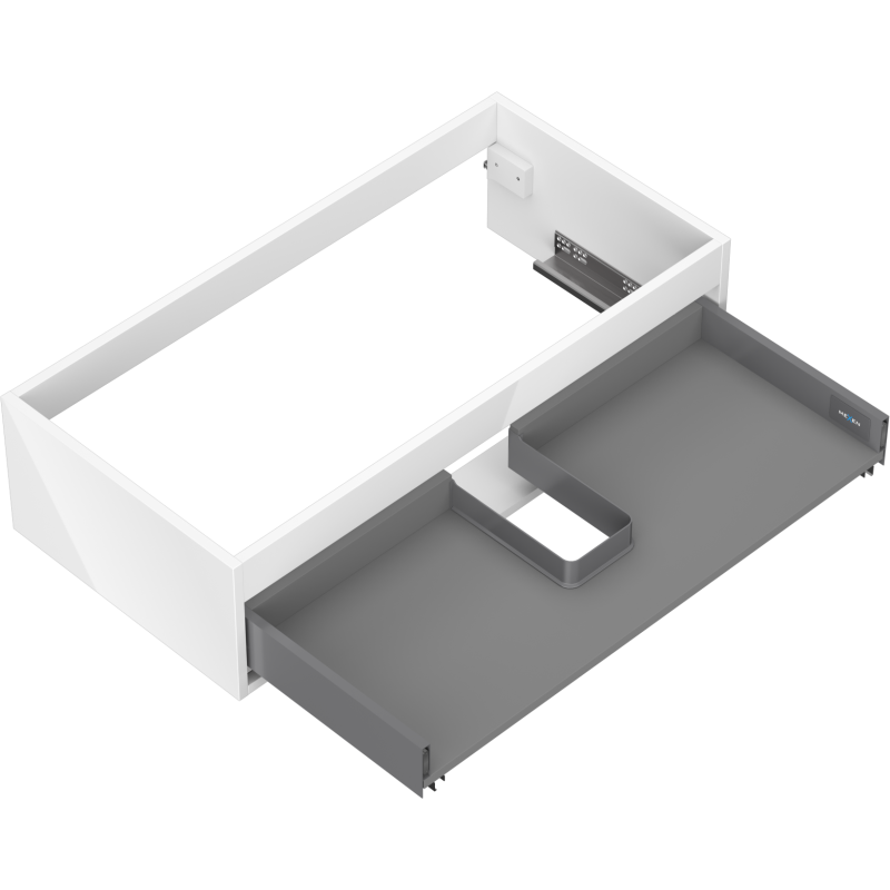 Mexen Box-A cuerpo de armario bajo lavabo 90 cm, 1 cajón, blanco brillo - 91AX0-0900-235-1-00